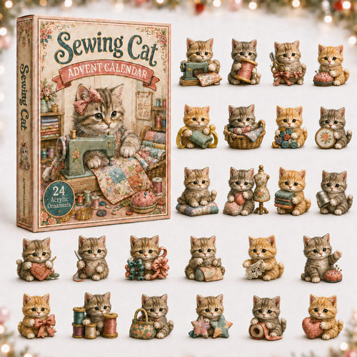 Sewing Cat Advent Calendar 2026 - 24-Day Festive Countdown