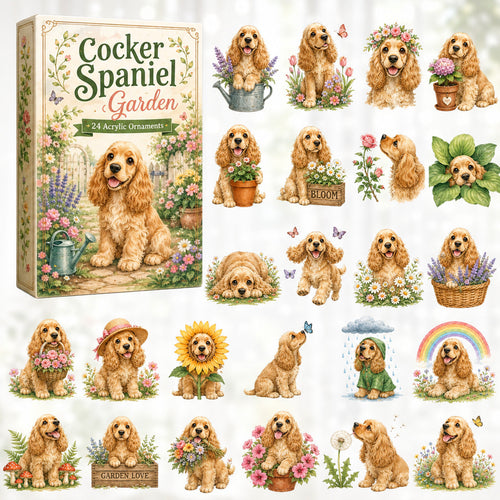 Cocker Spaniel Garden Advent Calendar 2026 - 24-Day Festive Countdown