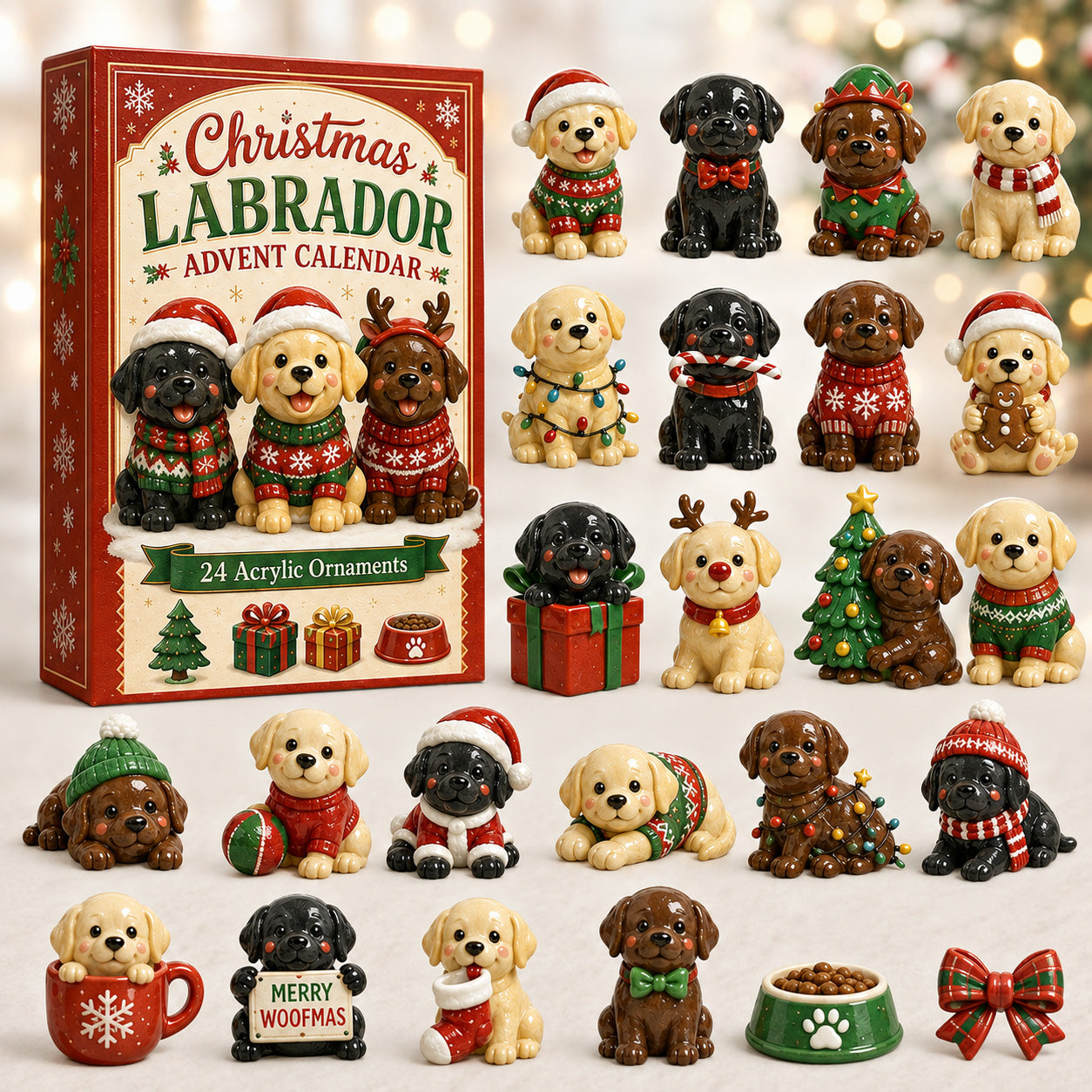 Christmas Labrador Toy Advent Calendar 2026 - 24-Day Festive Countdown