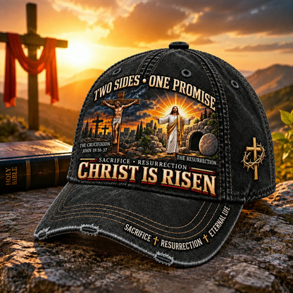🔥Last Day 50% OFF ✝️ Christ Is Risen Two Sides One Promise Baseball Cap