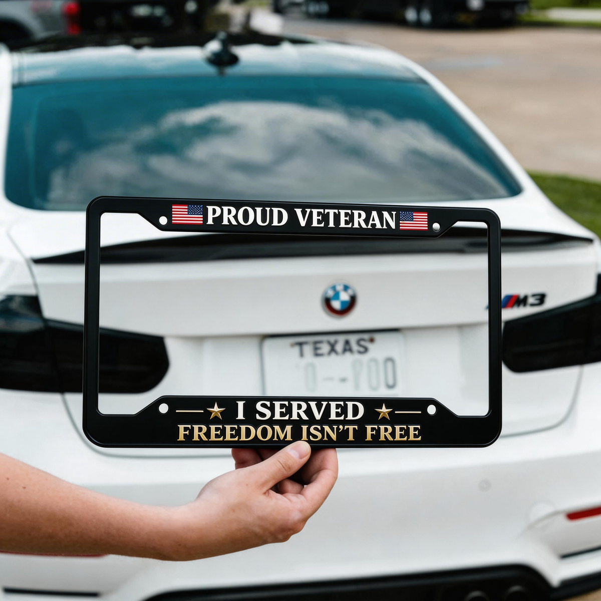 Veteran Metal License Plate Frame | Built for Those Who Served — And Those Who Never Forgot.