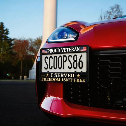 Veteran Metal License Plate Frame | Built for Those Who Served — And Those Who Never Forgot.