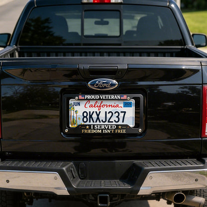 Veteran Metal License Plate Frame | Built for Those Who Served — And Those Who Never Forgot.
