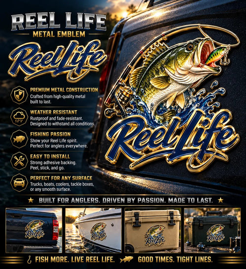 🎣Reel Life Bass Fishing Car Emblem