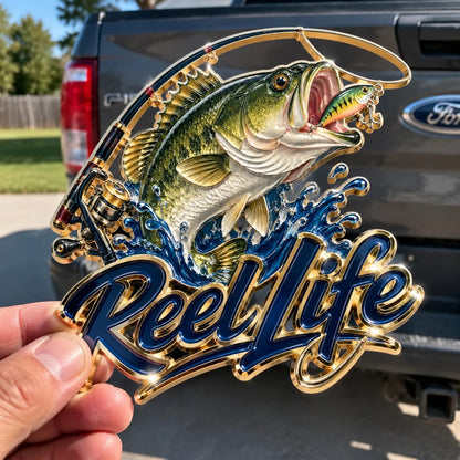 🎣Reel Life Bass Fishing Car Emblem