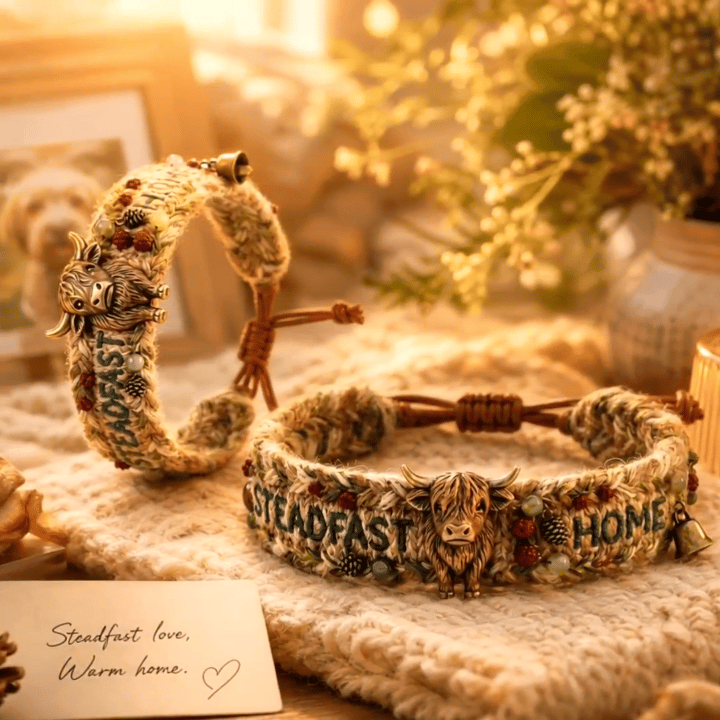 🌈🐂2026 limited edition handmade highland cow woven bracelet|🌹[Highland Bull Guardian Bracelet]