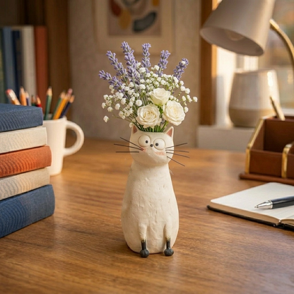 🔥LAST DAY49% OFF - 😻Handcrafted Quirky Cat Vase