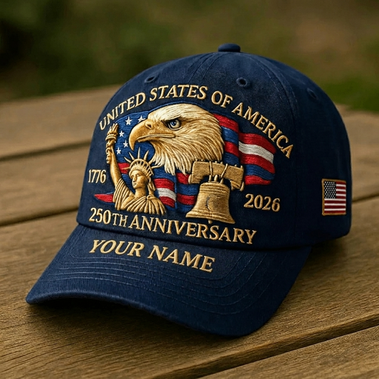 United States 250th Anniversary Custom Embroidered Cap