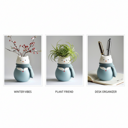 🔥Hot Sale 49%OFF - The "Cozy Kitty" Ceramic Vase – A Little Hug for Your Home 🐱💙