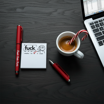 💥Last Day Promotion 49%OFF💝 【Office Spokesperson】Mental Checkout Bundle | Fresh Outta Fucks Stress-Relief Ballpoint Pen + Rant Pad