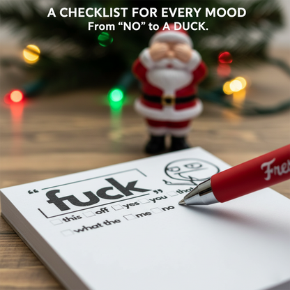 💥Last Day Promotion 49%OFF💝 【Office Spokesperson】Mental Checkout Bundle | Fresh Outta Fucks Stress-Relief Ballpoint Pen + Rant Pad