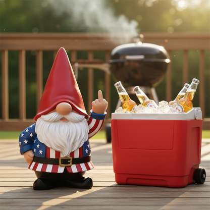 🔥Hot Sale 49% OFF -The Grumpy Guardian: Rude Middle Finger Gnome (Classic & Patriot Editions)