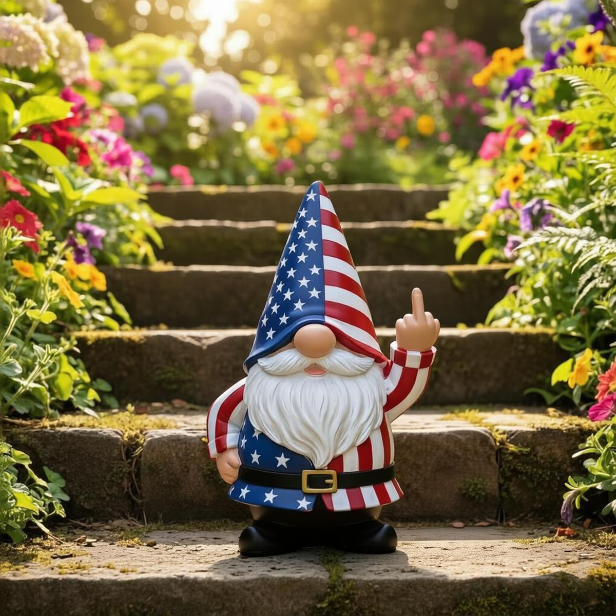 🔥Hot Sale 49% OFF -The Grumpy Guardian: Rude Middle Finger Gnome (Classic & Patriot Editions)