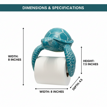 Coastal Ocean Sea Turtle Toilet Paper Holder | Wall-Mounted Bathroom Decor