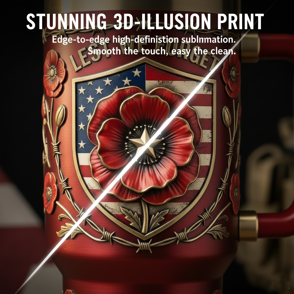 The "Lest We Forget" Patriotic Premium Tumbler - Land of the Free