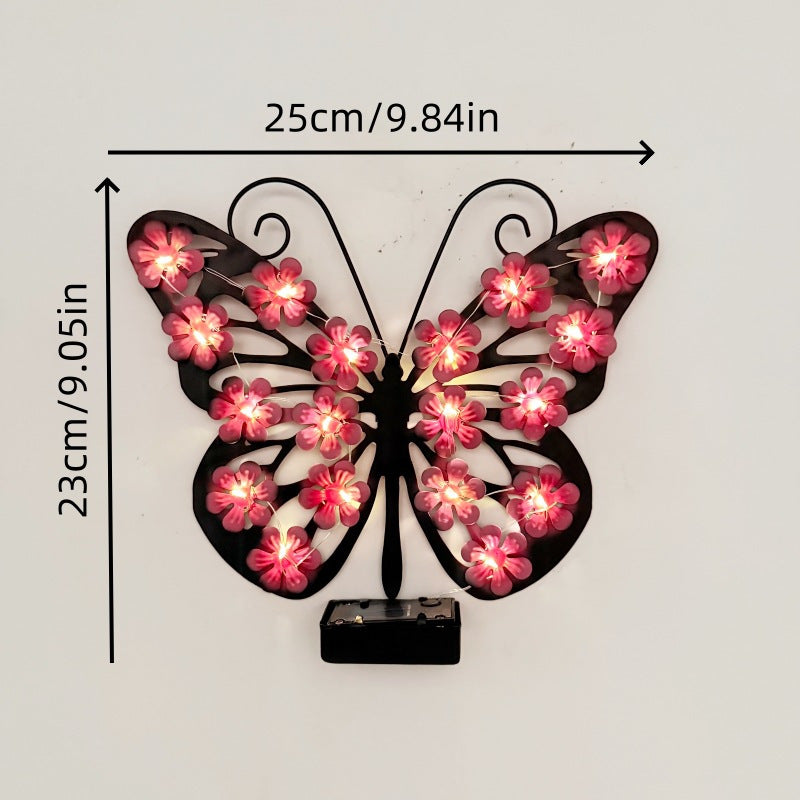🦋Enchanting Solar-Powered Metal Butterfly Garden Light | Warm LED Outdoor Hanging Lantern
