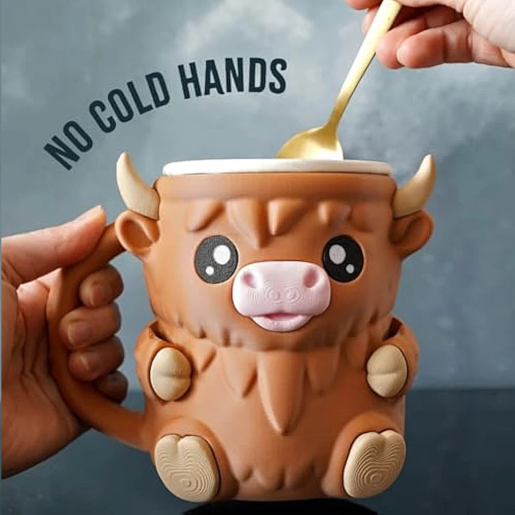 (🎁Last Day 60% OFF)🐮Ferdinand, the Highland Cow Ice Cream Pint Holder🍨🍦🍧