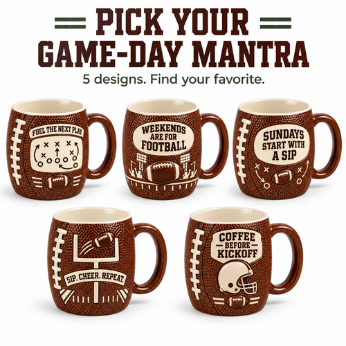 🏈 Your Game Day MVP Has Arrived! The Ultimate "Pigskin" Ceramic Mug ☕️