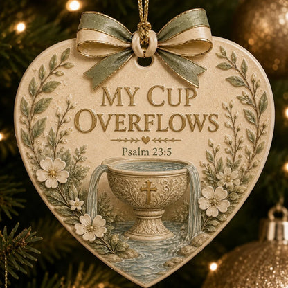 (🎁Last Day 49% OFF)✝️🎄Christian Scripture Christmas Ornament – Faith-Filled Ceramic Heart Keepsake