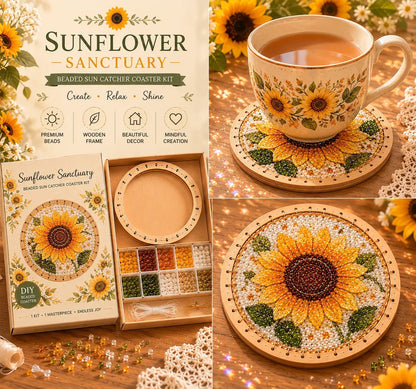 🌸 Beaded Sun Catcher Coaster Kit Collection