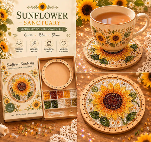 🌸 Beaded Sun Catcher Coaster Kit Collection