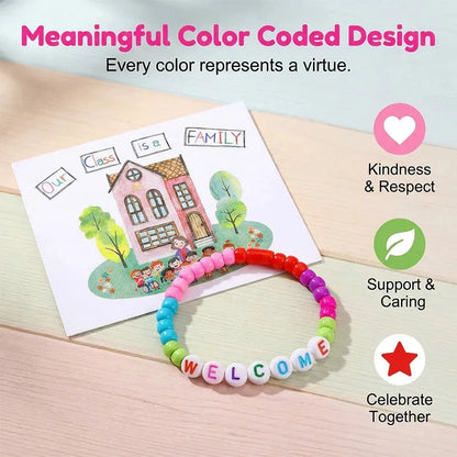 🔥Last Day 49% OFF - ✨🌈Pack of 25 Welcome BeadBracelets - StrengthenClassroom Friendship & SpreadWarm Kindness!