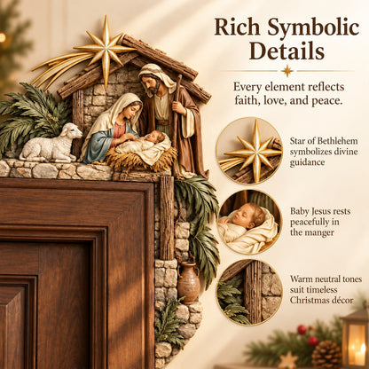 🎄 Christmas Nativity Door Frame Corner Decor — A Meaningful Holiday Accent ✨