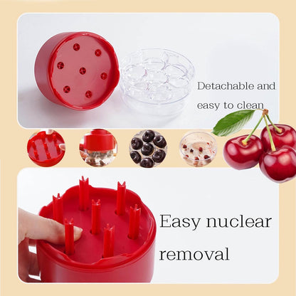 🍒 Efficient 7-Hole Cherry Pitter Tool