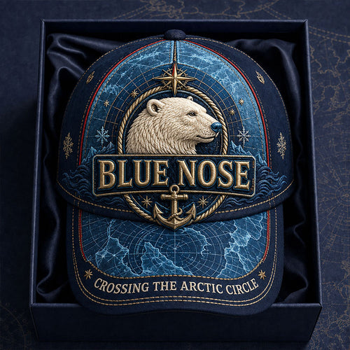 Vintage “Blue Nose” Arctic Circle Crossing Polar Bear 3D Commemorative Baseball Cap