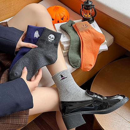 Halloween Embroidered Ankle Socks 🎃