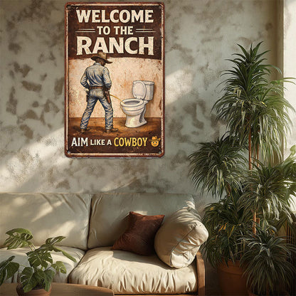 "Ranch-Ready" Bathroom Humor Sign 🤠