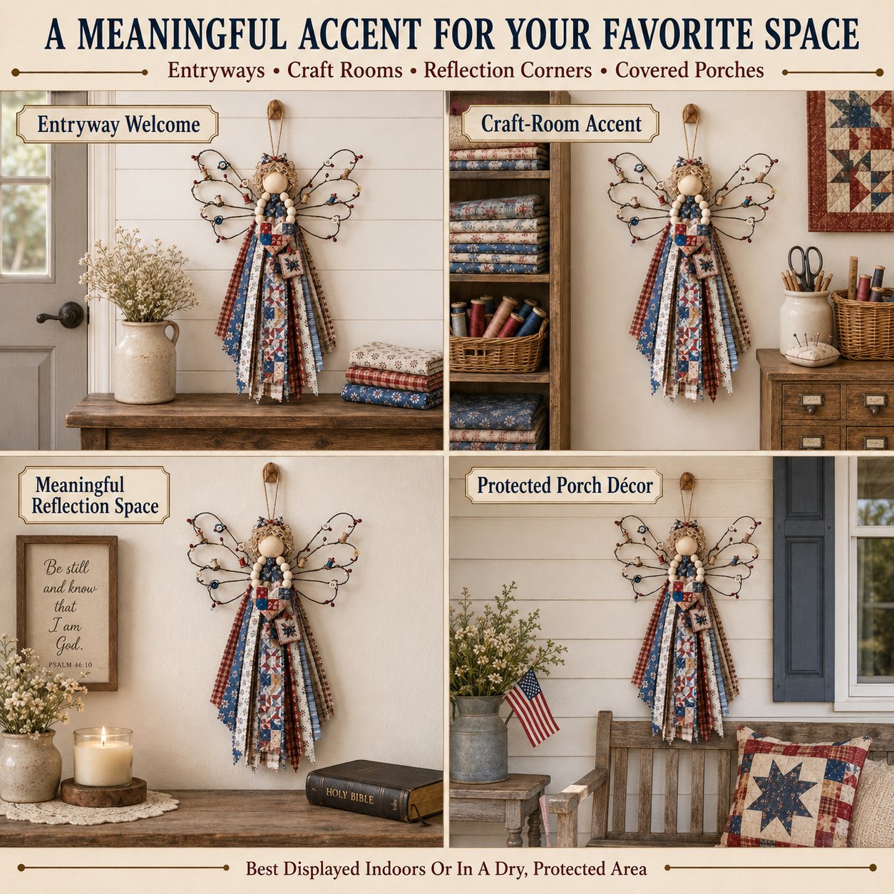 🔥LAST DAY 50% OFF - 🪽 Angel Fabric Hanging DIY Kit - Stitch a Little Blessing That Stays Forever