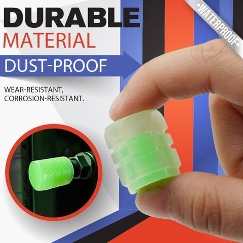 (🔥3rd Anniversary Sale) - Fluorescent Tire Valve Caps