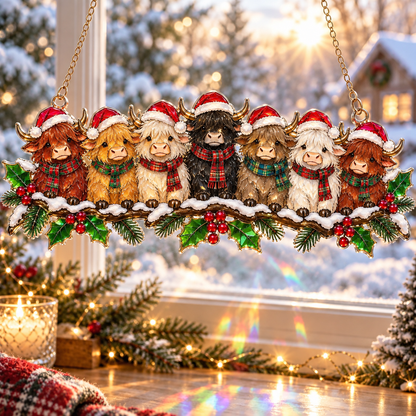 ✨ Whimsical Winter Suncatchers(11 types) | Shatterproof "Stained-Glass" Acrylic Window Hangings 🎄