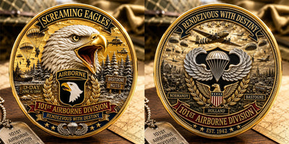 101st Airborne Division Commemorative Metal Medal