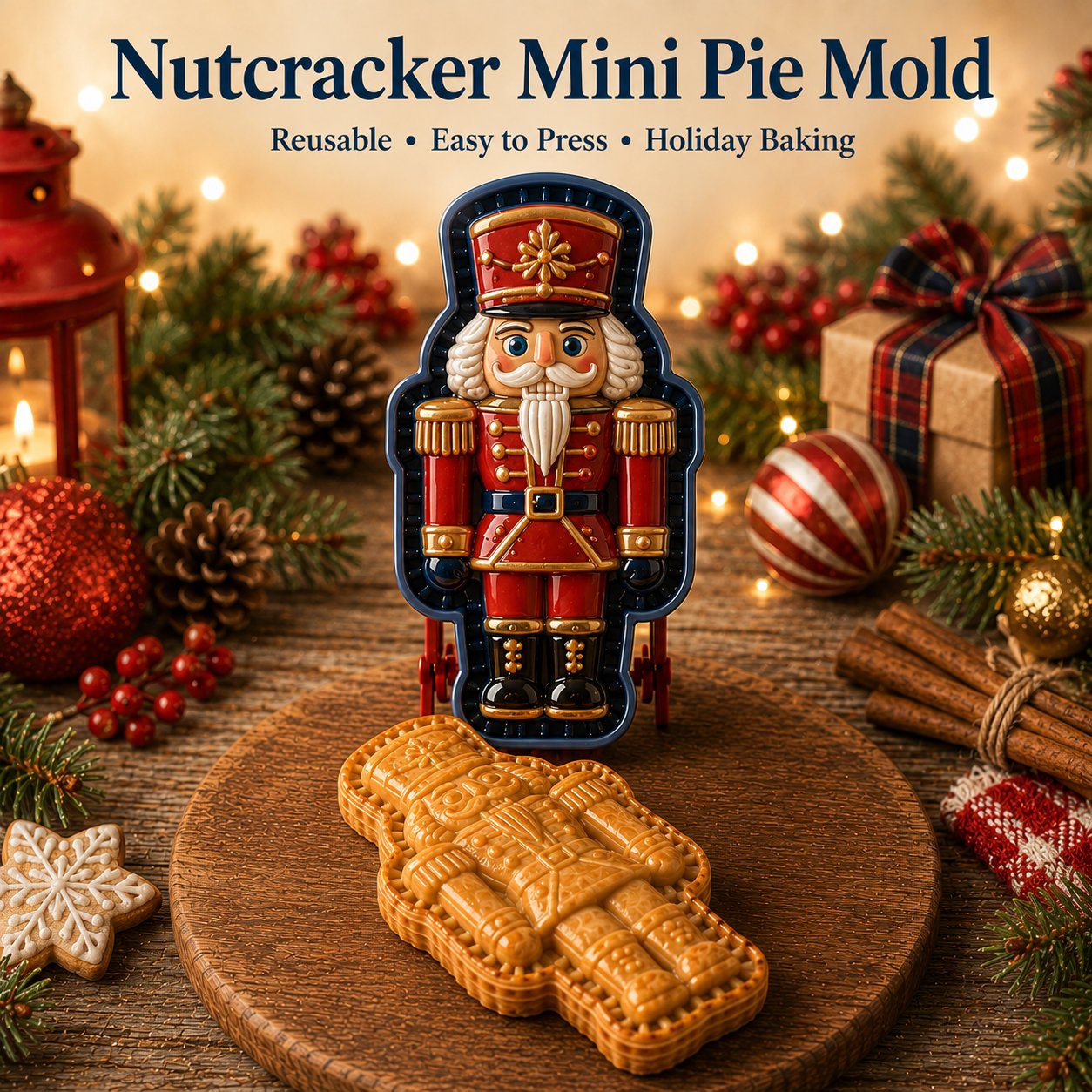 ⏳ Last Day 49% OFF – 🎄 9-Design Christmas Mini Pie Mold Collection | Reusable Embossed Molds for Shaping Detailed Santa, Snowman, Reindeer, Tree & Holiday Pies 🥧✨