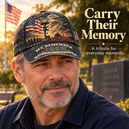 🇺🇸 "We Remember" Vintage Patriotic Baseball Cap | Honor Our Heroes 🦅
