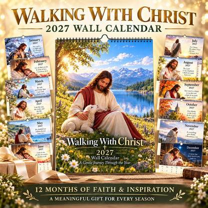 ✝️ 2027 Seasons of Faith Wall Calendar | 12 Months of Christian-Inspired Artwork, Peaceful Countryside Scenes & Shepherd Imagery for Home, Prayer Spaces & Meaningful Gifts 🌿
