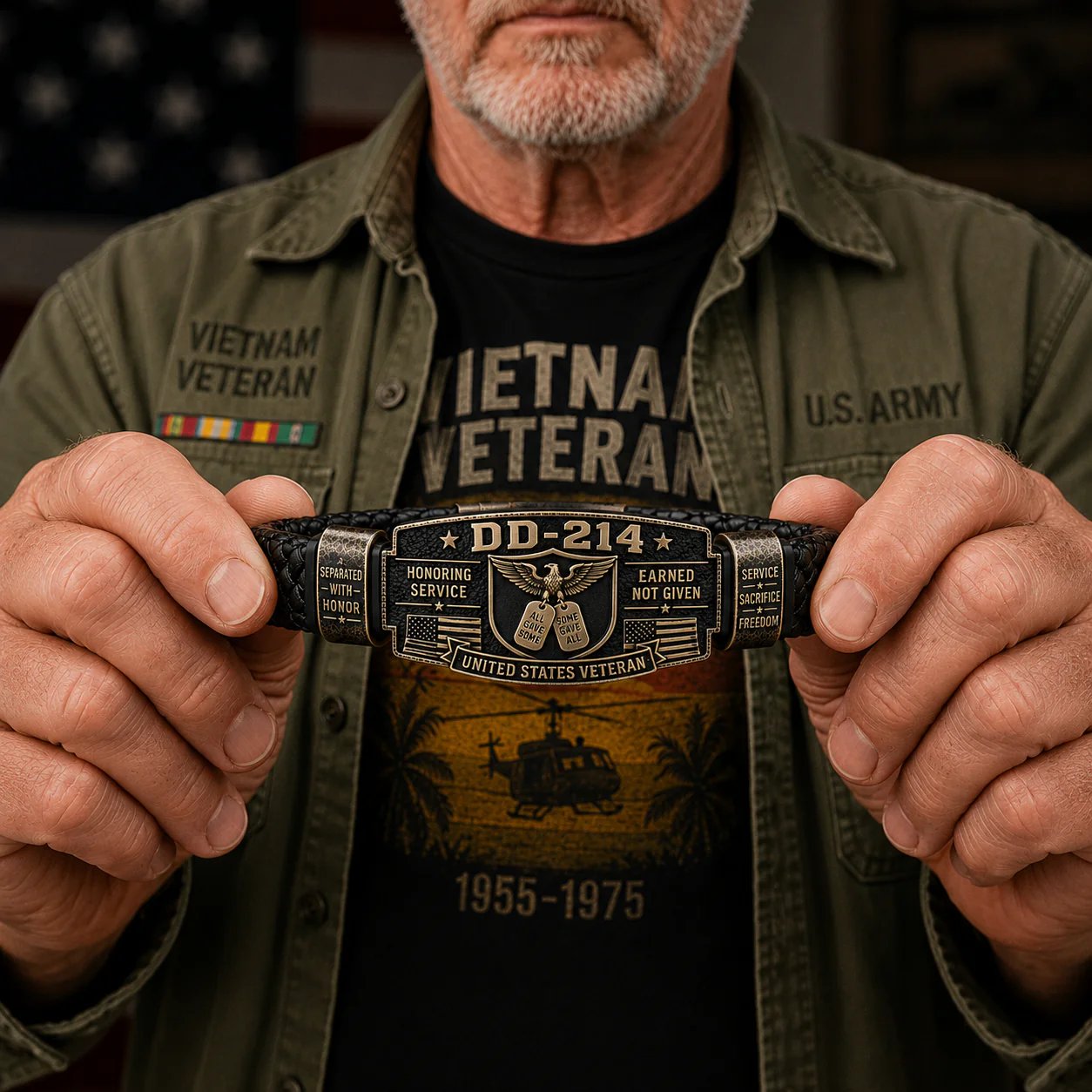 🔥DD-214 Veteran Honor Bracelet - Made By VETERAN 'Robert Smith'