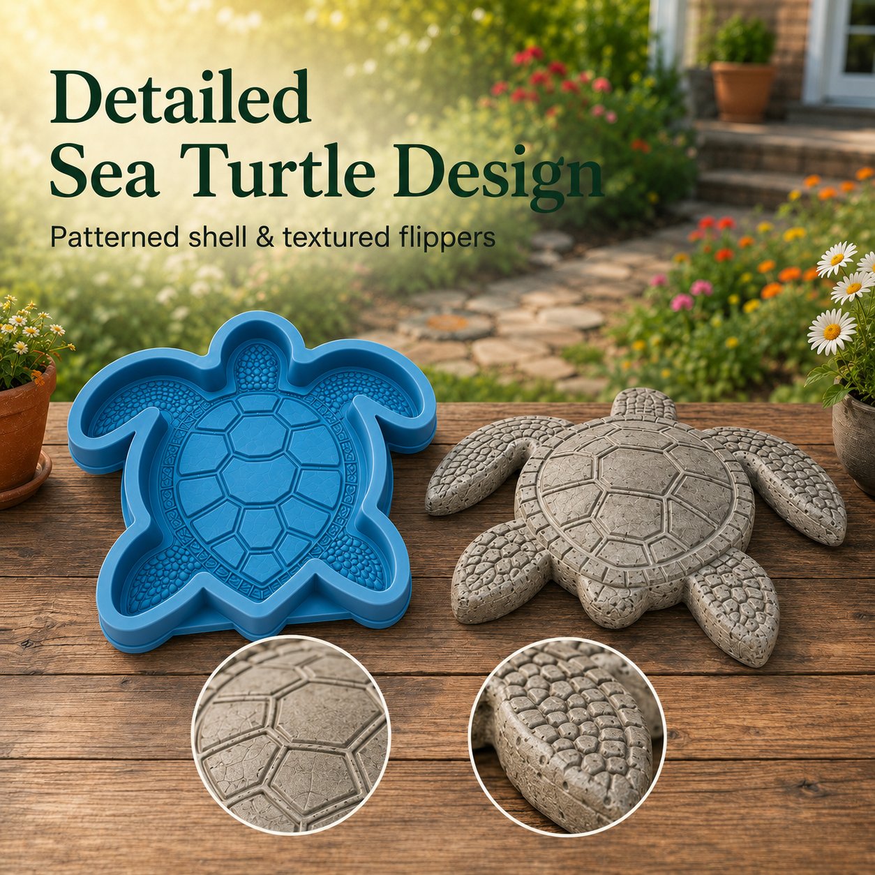 💥 LAST DAY 50% OFF - 🌊 Reusable Ocean Theme Garden Art Mold – Make Your Garden Truly One of a Kind