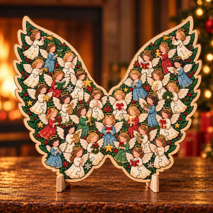 🎄 ✨ Intricate Christmas Keepsake Wooden Puzzle Ornaments – Artistic Festive Tabletop Décor