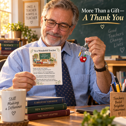 Retirement Keychain & Keepsake Card