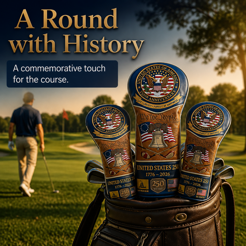 🎖️ Last Day Promo: 49% OFF ⛳️|🇺🇸 United States 250th Anniversary Elite Leather Golf Head Cover