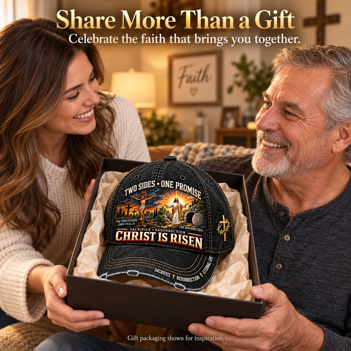 🔥Last Day 50% OFF ✝️ Christ Is Risen Two Sides One Promise Baseball Cap