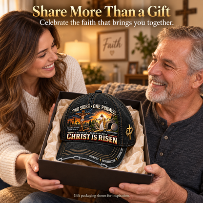 🔥Last Day 50% OFF ✝️ Christ Is Risen Two Sides One Promise Baseball Cap
