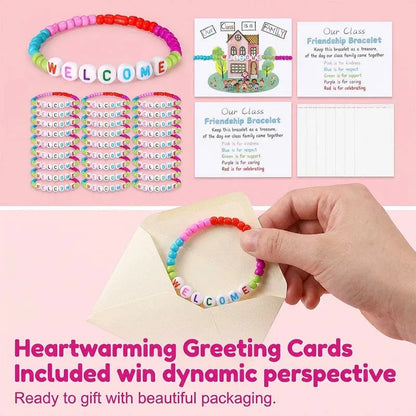 🔥Last Day 49% OFF - ✨🌈Pack of 25 Welcome BeadBracelets - StrengthenClassroom Friendship & SpreadWarm Kindness!