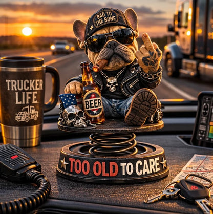 Too Old To Care Dashhoard Bobblehead