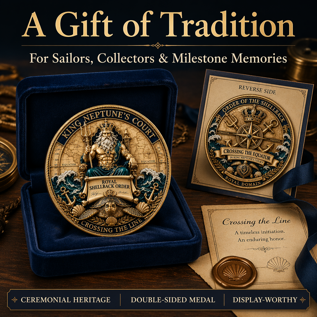 King Neptune’s Court – Crossing the Equator Commemorative Metal Medal