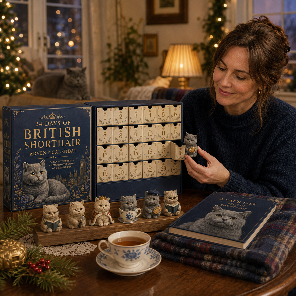 2026 British Shorthair Advent Calendar | 24-Day Festive Countdown Calendar
