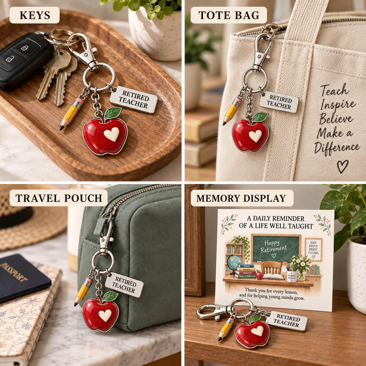 Retirement Keychain & Keepsake Card